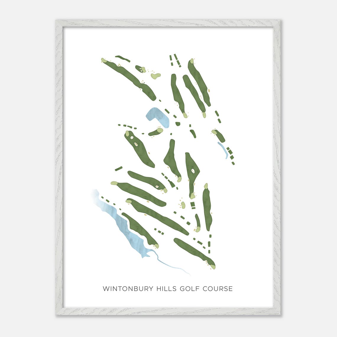 Wintonbury Hills Golf Course Connecticut Modern Minimalist Golf Poster - Image 2