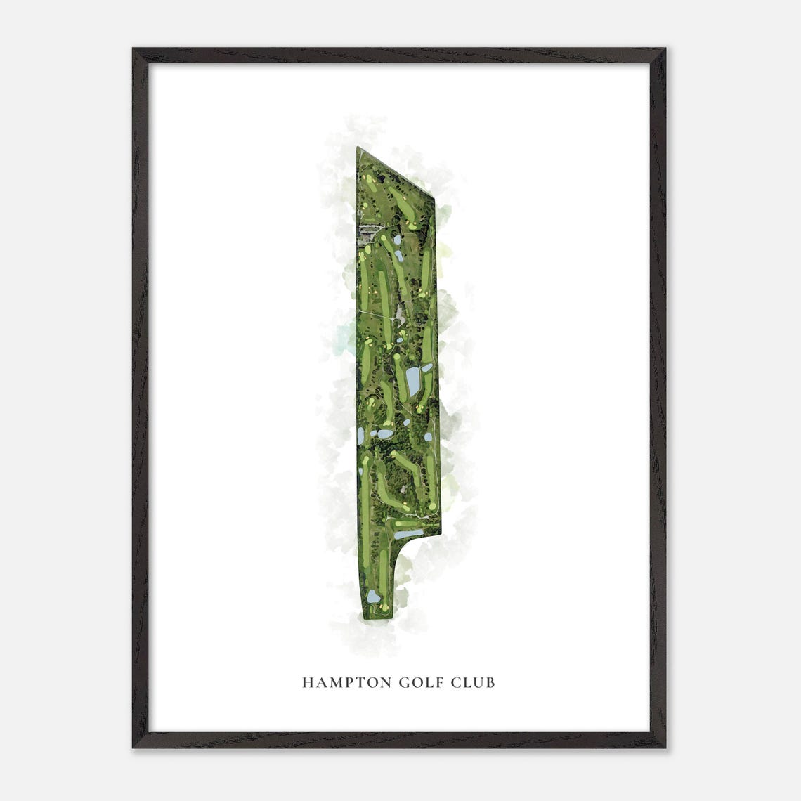 Hampton Golf Club Canada Classic Watercolor Course Map Poster - Image 2