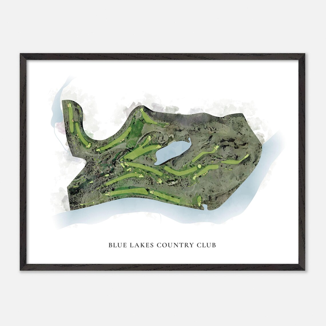 Blue Lakes Country Club Idaho Classic Watercolor Golf Map Poster - Image 5