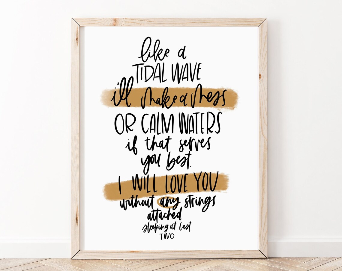 Enneagram 2 Sleeping At Last Lyrics Art Print