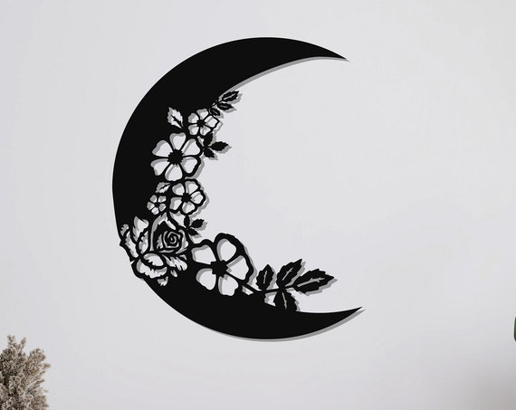 Metal Moon Decor Moon Wall Art Metal Wall Art Home Office Decoration Unique Gift Idea Wall Hangings Metal Art Work Moon Lover Gift