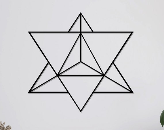 Metal Merkaba Geometric Wall Art Metal Wall Art Home Office Decoration Merkaba Lover Gift Wall Hangings Metal Art Work House Dcor