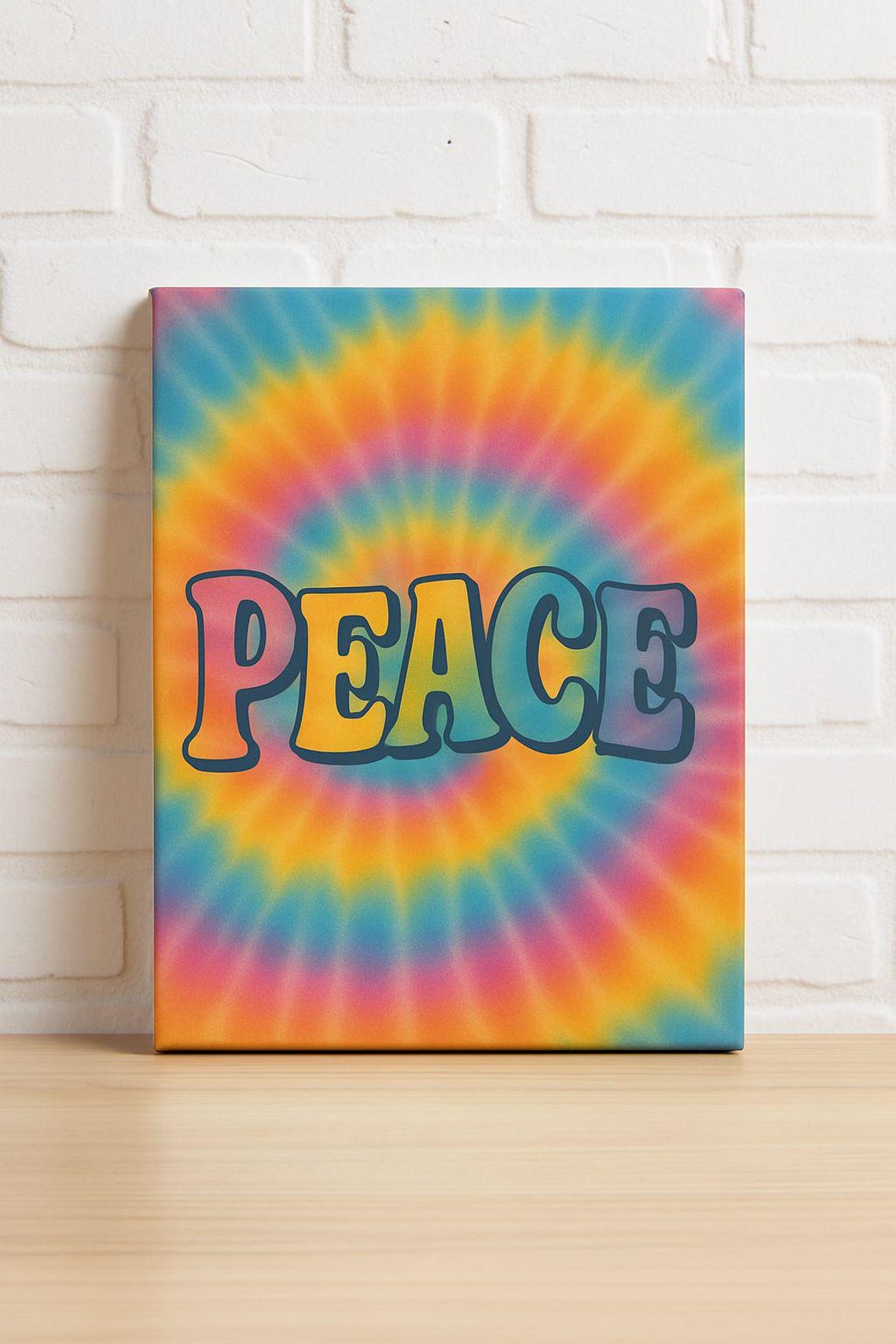 Peace Groovy Retro Tie Dye Rainbow Colorful Psychedelic Poster