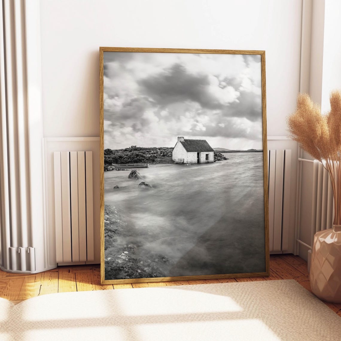 The Fishermans House Connemara National Park Galway Ireland Irish Black And White Photography Wall Art Print Irish Gifts - Image 4