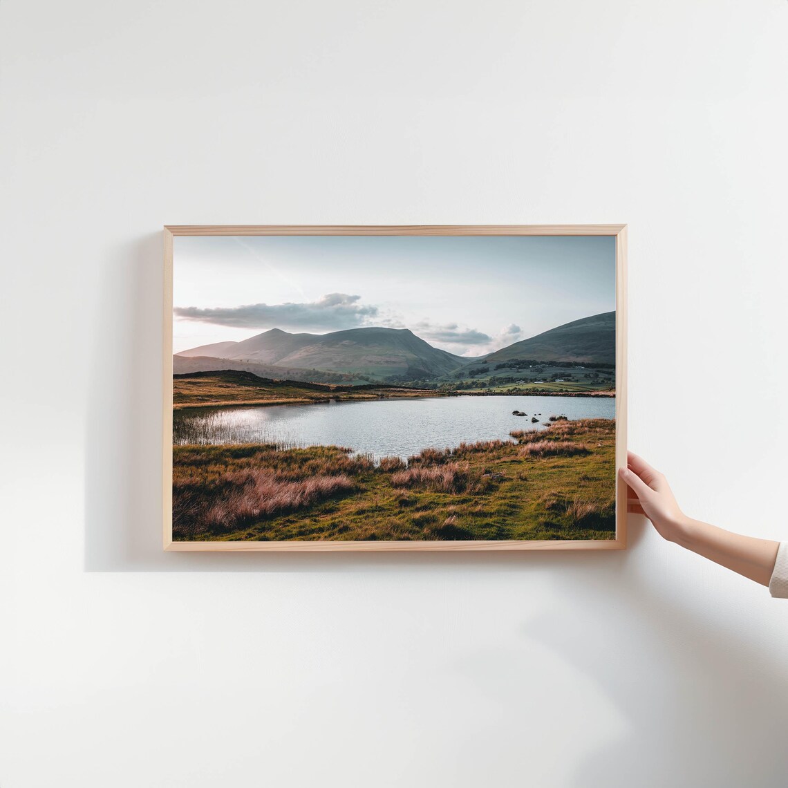 Tewet Tarn Still Water And Grassy Fells Lake District England Poster - Image 2