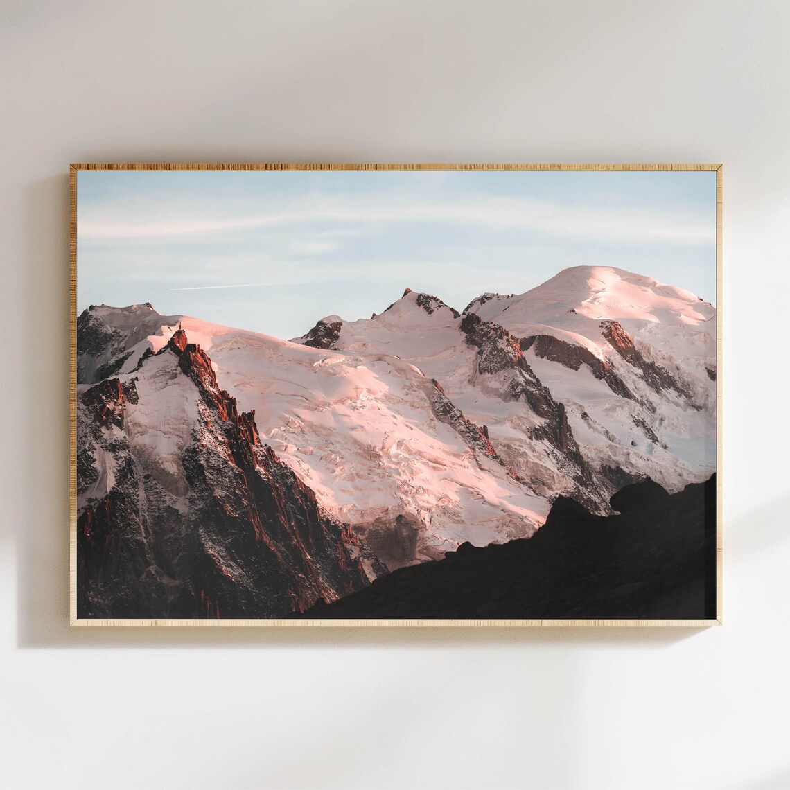 Mt Blanc Chamonix French Alps France Mountain Photography Wall Art Print Nature Decor Art For Living Room New Home Gift