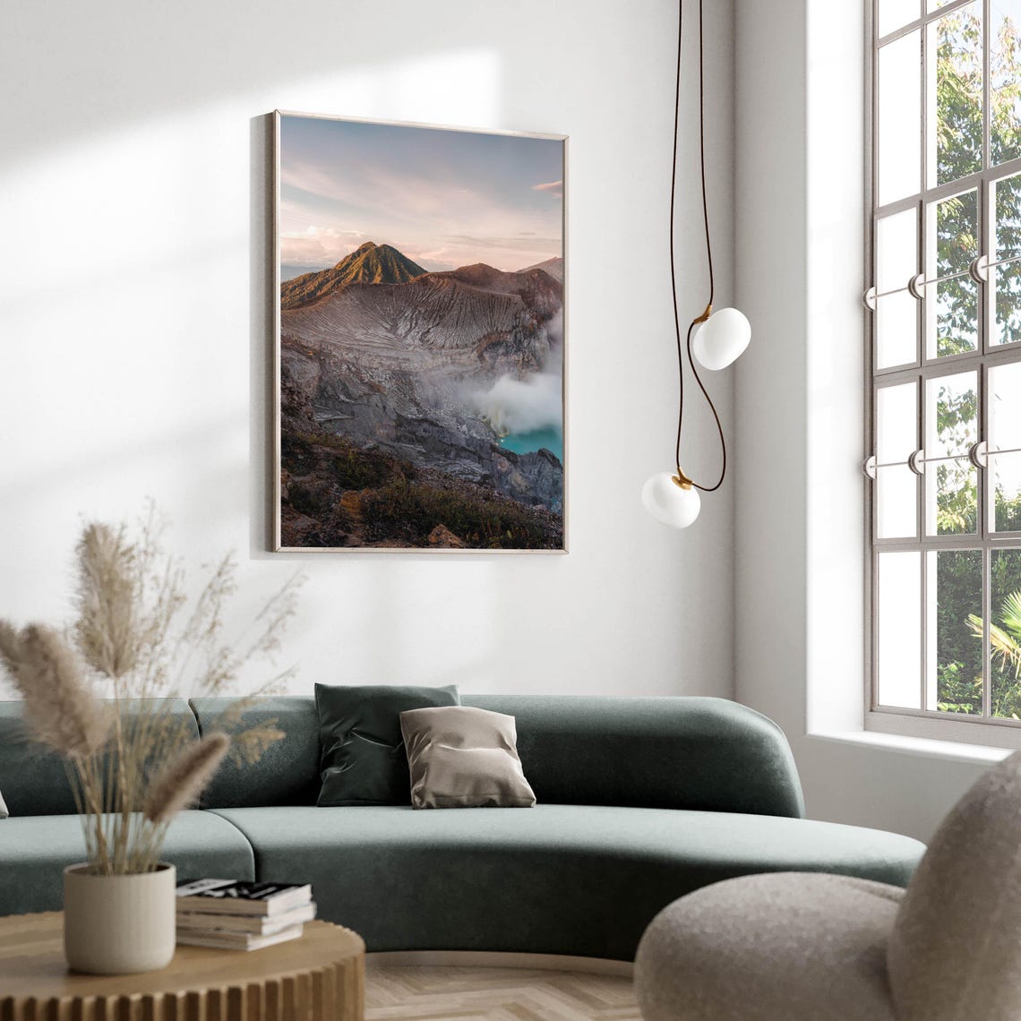 Ijen Volcano Sunrise Crater Lake East Java Indonesia View Poster - Image 2