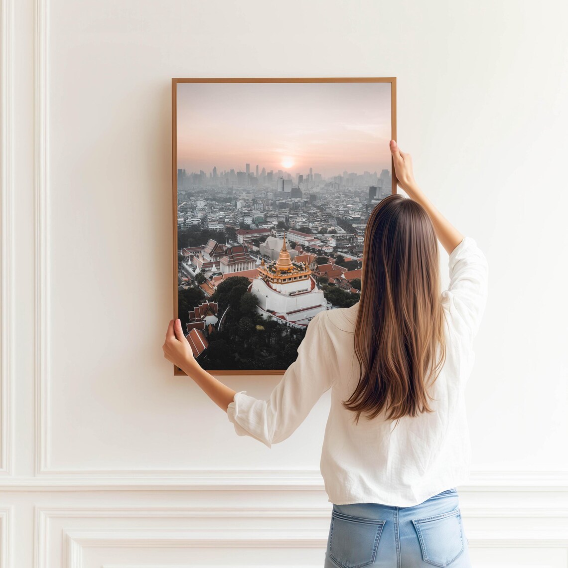Wat Saket Golden Mount Sunrise Bangkok Thailand Temple Poster - Image 4