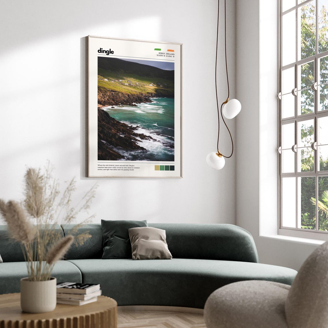Dingle Kerry Ireland Wild Atlantic Coast Cliffs Emerald Travel Poster - Image 5