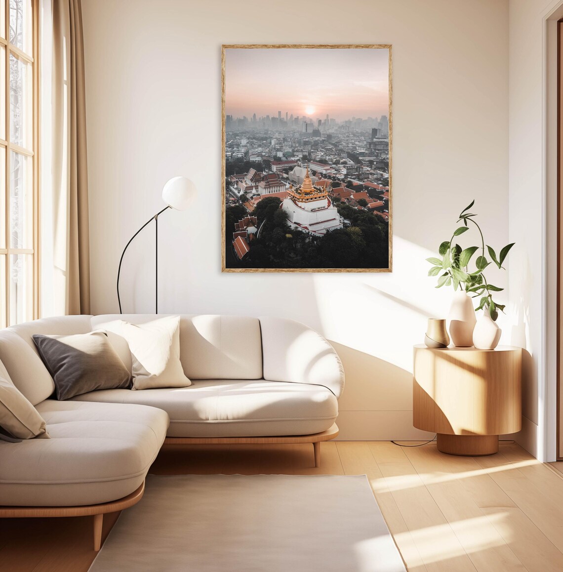 Wat Saket Golden Mount Sunrise Bangkok Thailand Temple Poster - Image 2