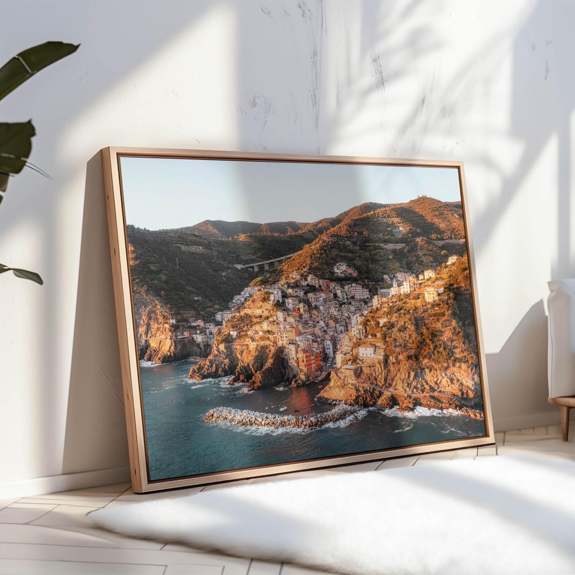 Riomaggiore Cinque Terre Italy Sunset Over Cliffs And Sea Poster - Image 3