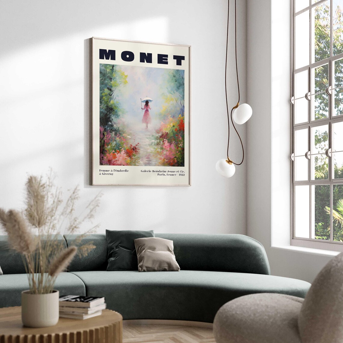 Monet Woman With Umbrella Garden Exhibition Poster Impressionist Art Gift - Image 2