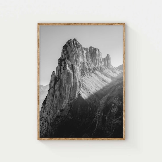 Saxer Lcke Black And White Photography Swiss Alps Mountain Print Switzerland Print Wall Art For Modern Lodge Or Rustic Home Decor