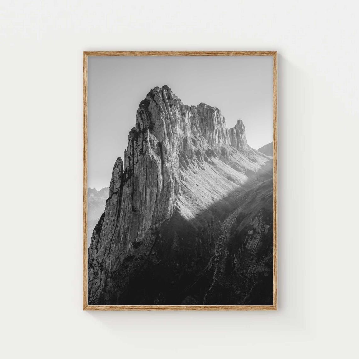 Saxer Luecke Swiss Alps Dramatic Black And White Mountain Peak Poster
