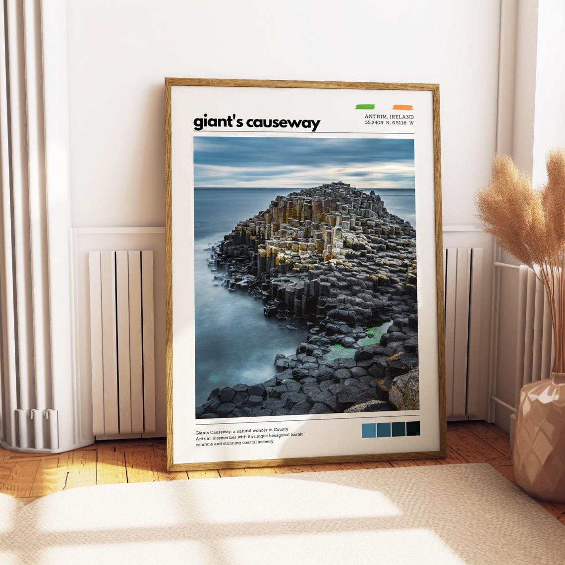 Giants Causeway Ireland Hexagonal Basalt Columns Coast Poster - Image 4