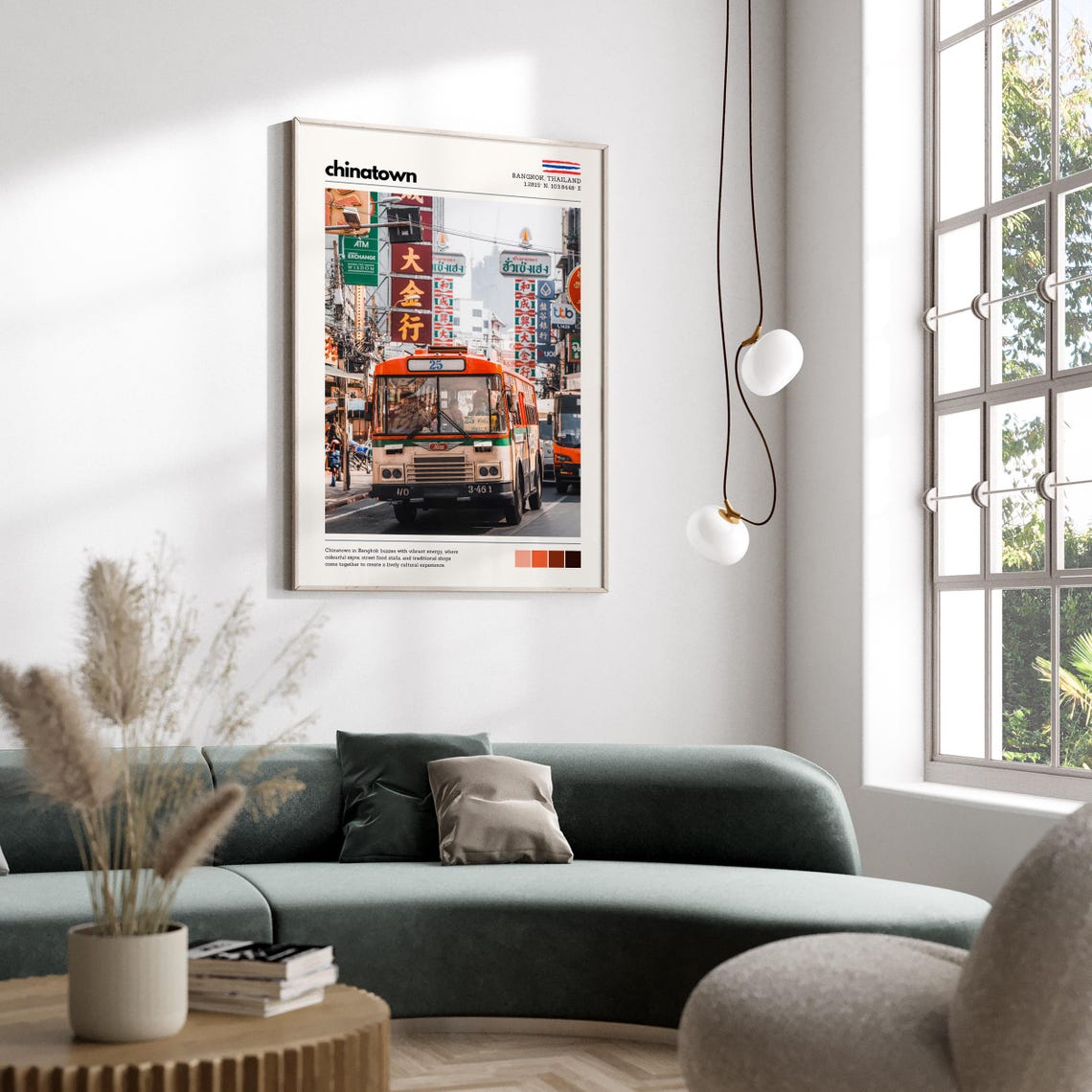Bangkok Chinatown Wall Art Thailand Travel Poster Vibrant Street Scene Print Asian Cultural Decor Urban Photography Gift For New Home - Image 4