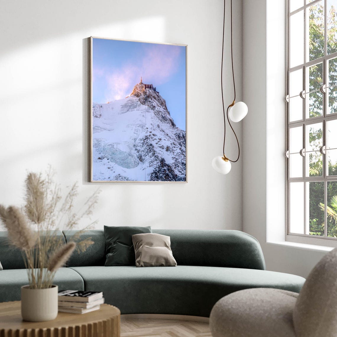 Aiguille du Midi Summit Terrace Dusk Snowy Alpine Peak Poster - Image 2