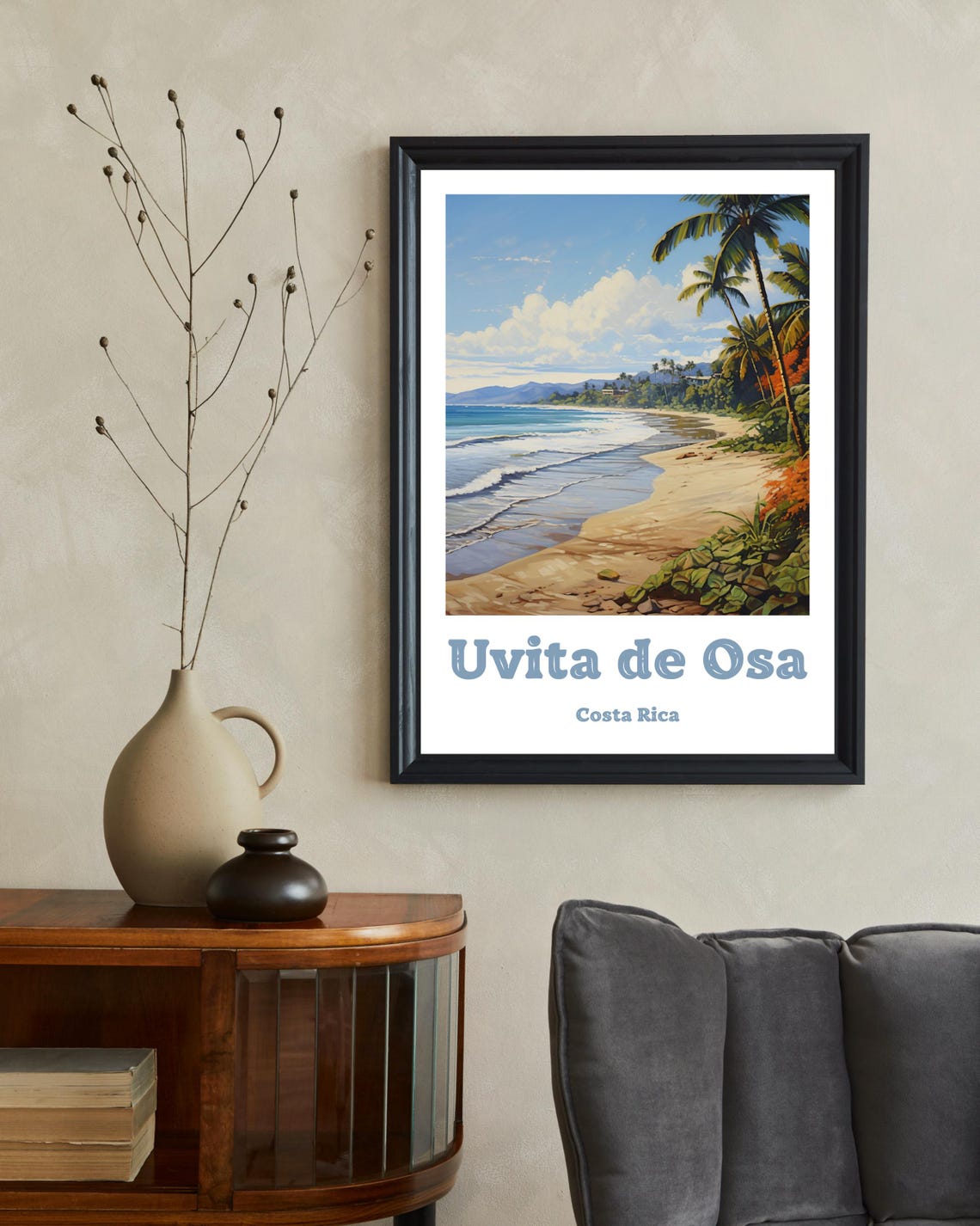 Uvita De Osa Poster Costa Rica Print Uvita De Osa Travel Print Costa Rica Beach Art Uvita De Osa Costa Rica Art Wedding Gift - Image 2
