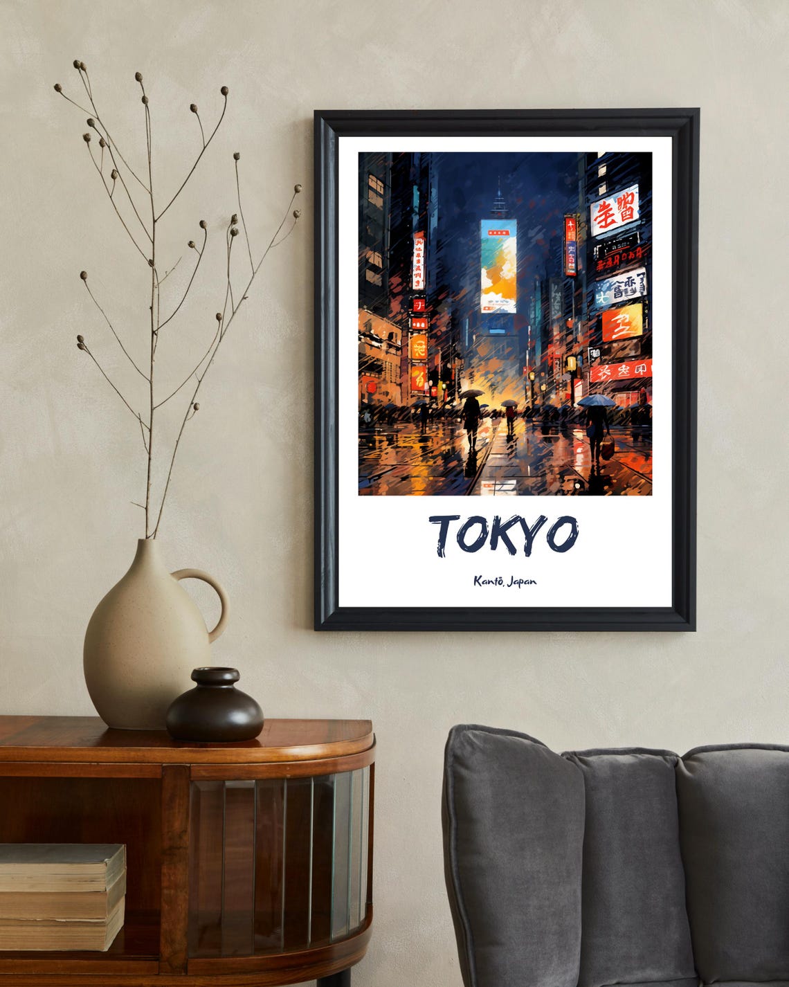 Tokyo Poster Tokyo Traditional Travel Print Shibuya Crossing Print Japan Art Wedding Gift Asia Travel Print Japan Christmas Gift - Image 2