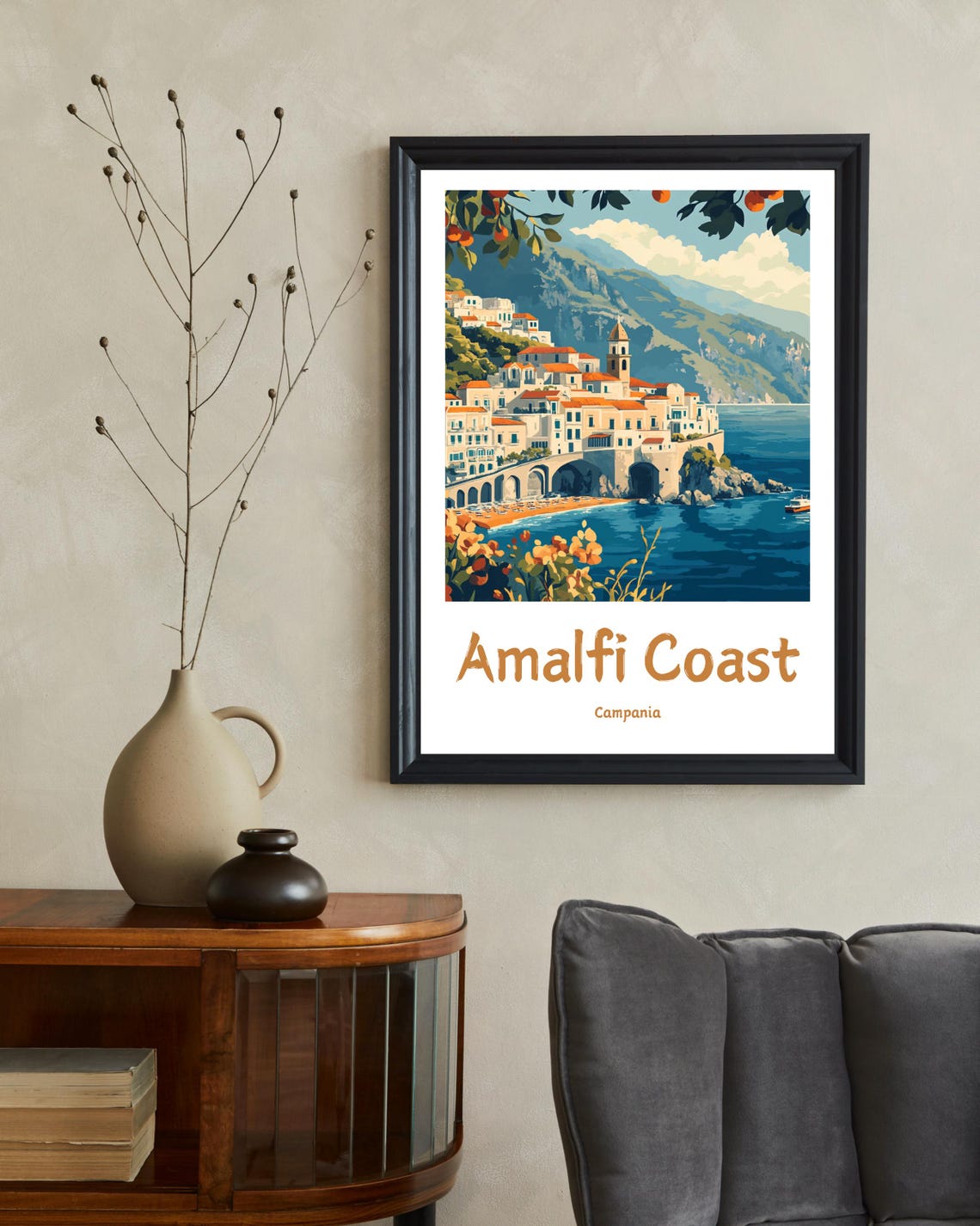 Amalfi Coast Travel Poster, Italy Gift - Image 2
