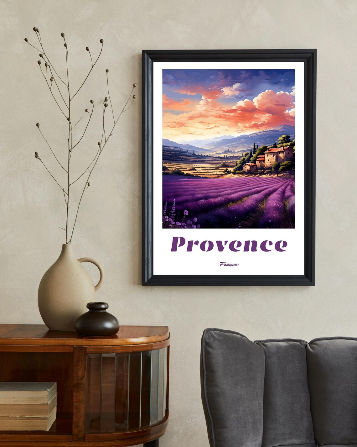 Provence Lavender Field - Vintage Travel Poster - Image 2