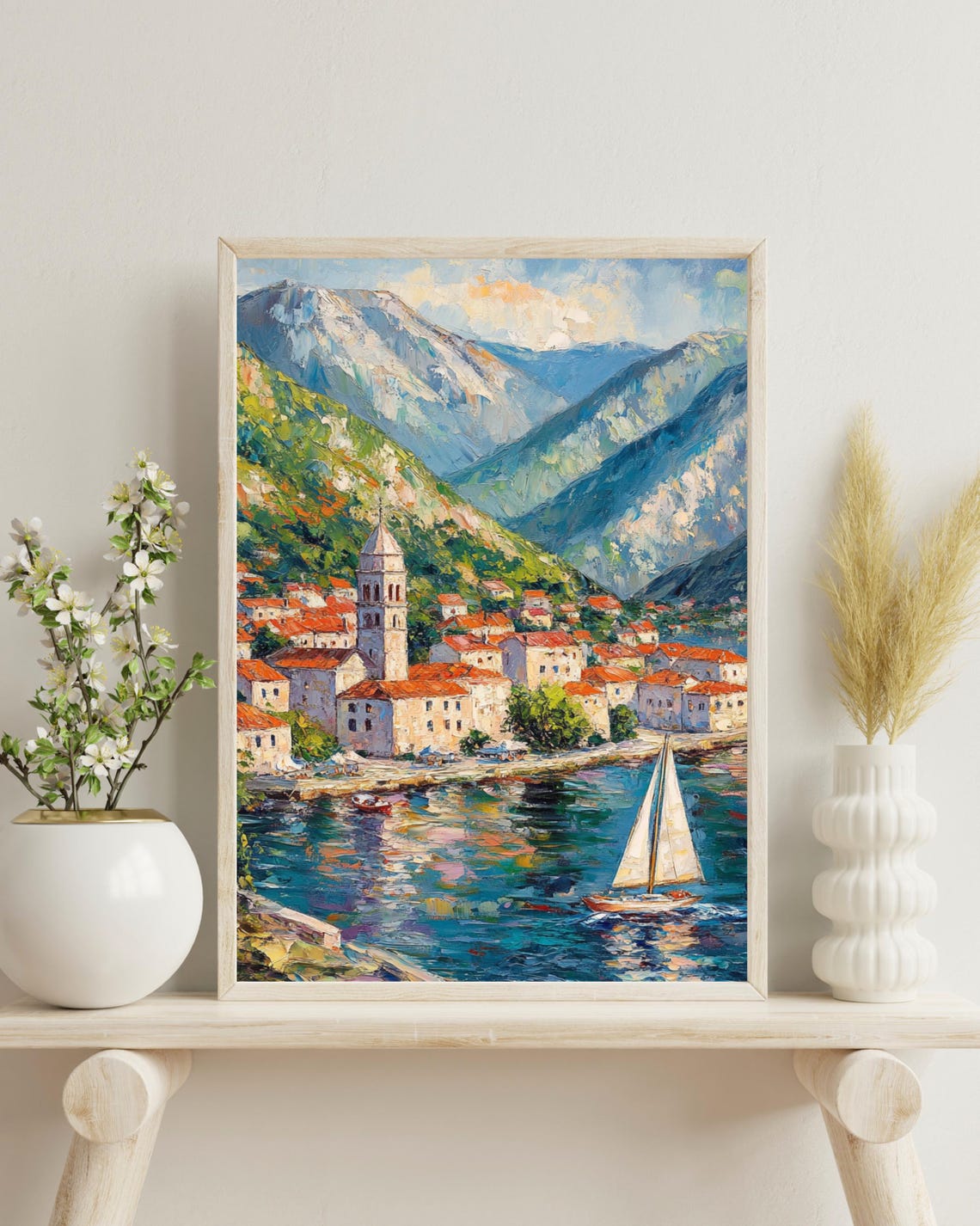 Kotor Montenegro Travel Poster, Bay Of Kotor