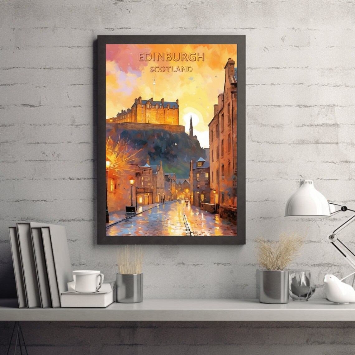 Edinburgh Castle - Vintage Travel Poster - Image 2