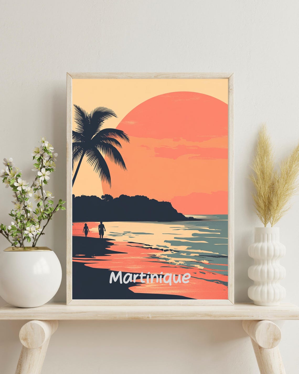 Martinique Travel Poster, Caribbean Home Decor