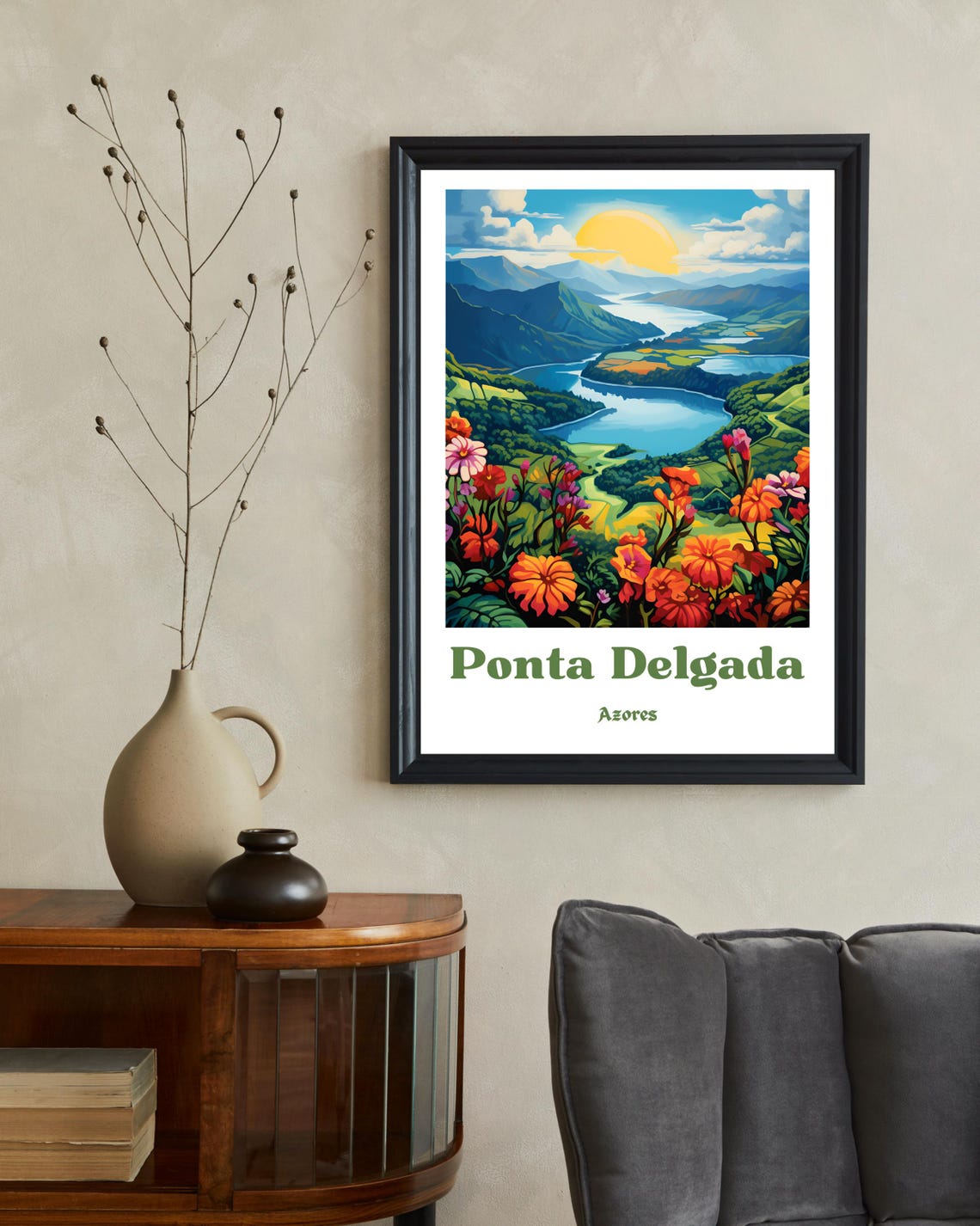 Ponta Delgada Azores Travel Poster, Portugal - Image 2
