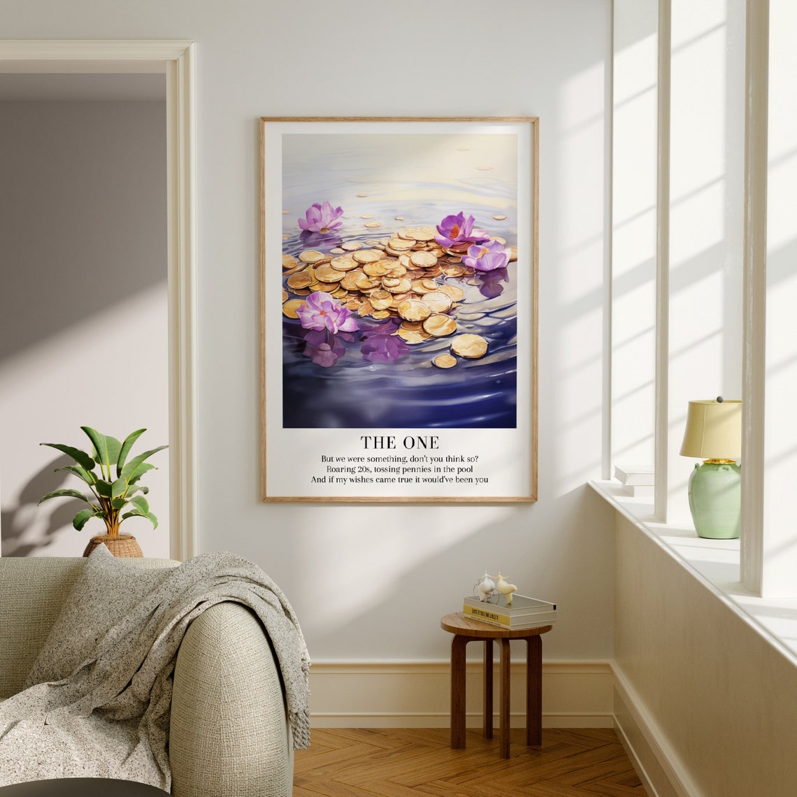 Taylor Swift The One Pennies Pool Lily Watercolor Lyric Poster - Image 2