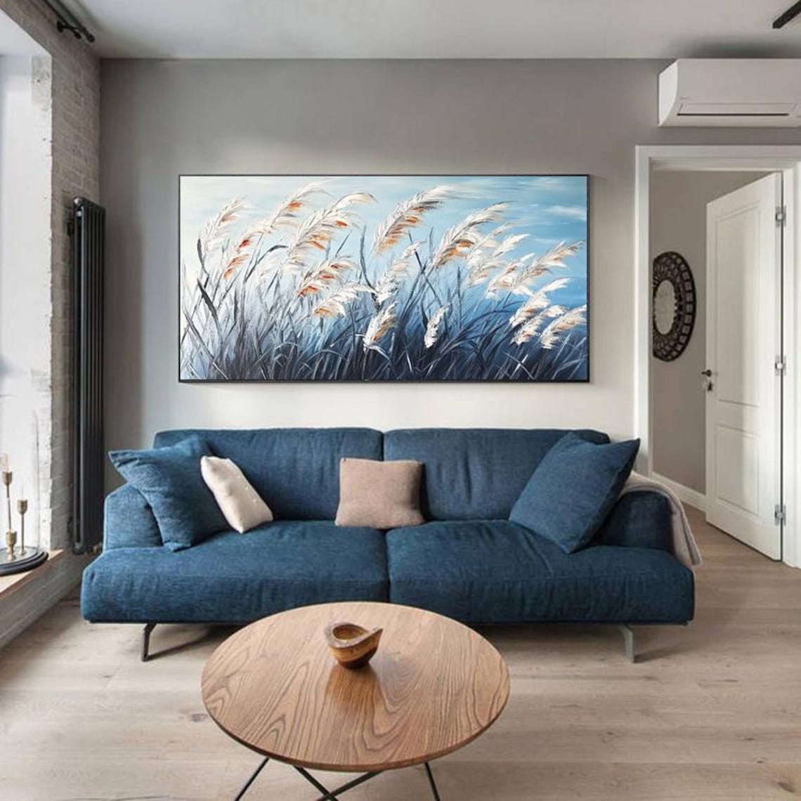 White Pampas Grass Reeds Swaying in the Wind Botanical Poster - Image 4