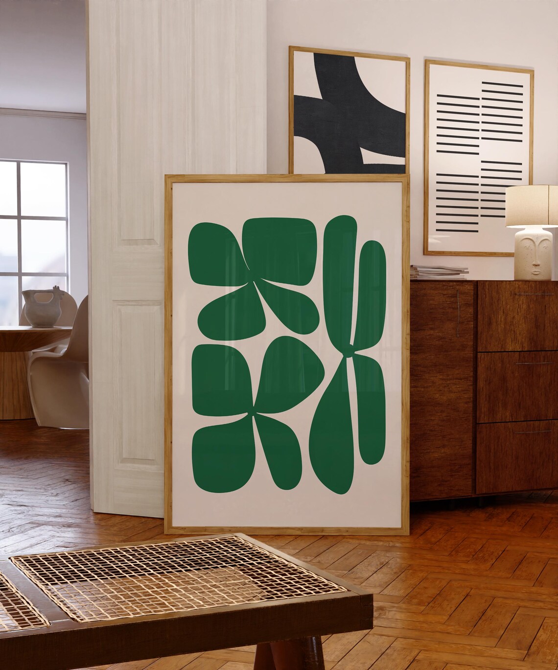 Modern Minimalist Organic Flowers Art Print