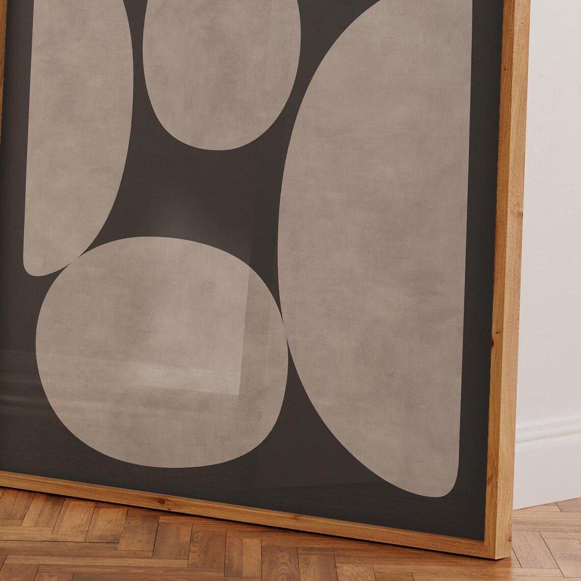 Mid-Century Modern Minimalist Square Art Poster - Image 3