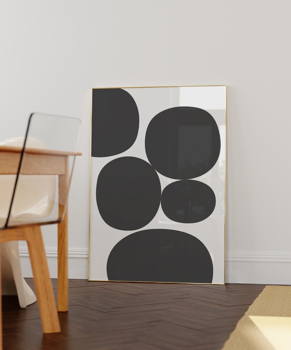 Organic Circles Harmony Art Print, Mid Century Modern - Image 3