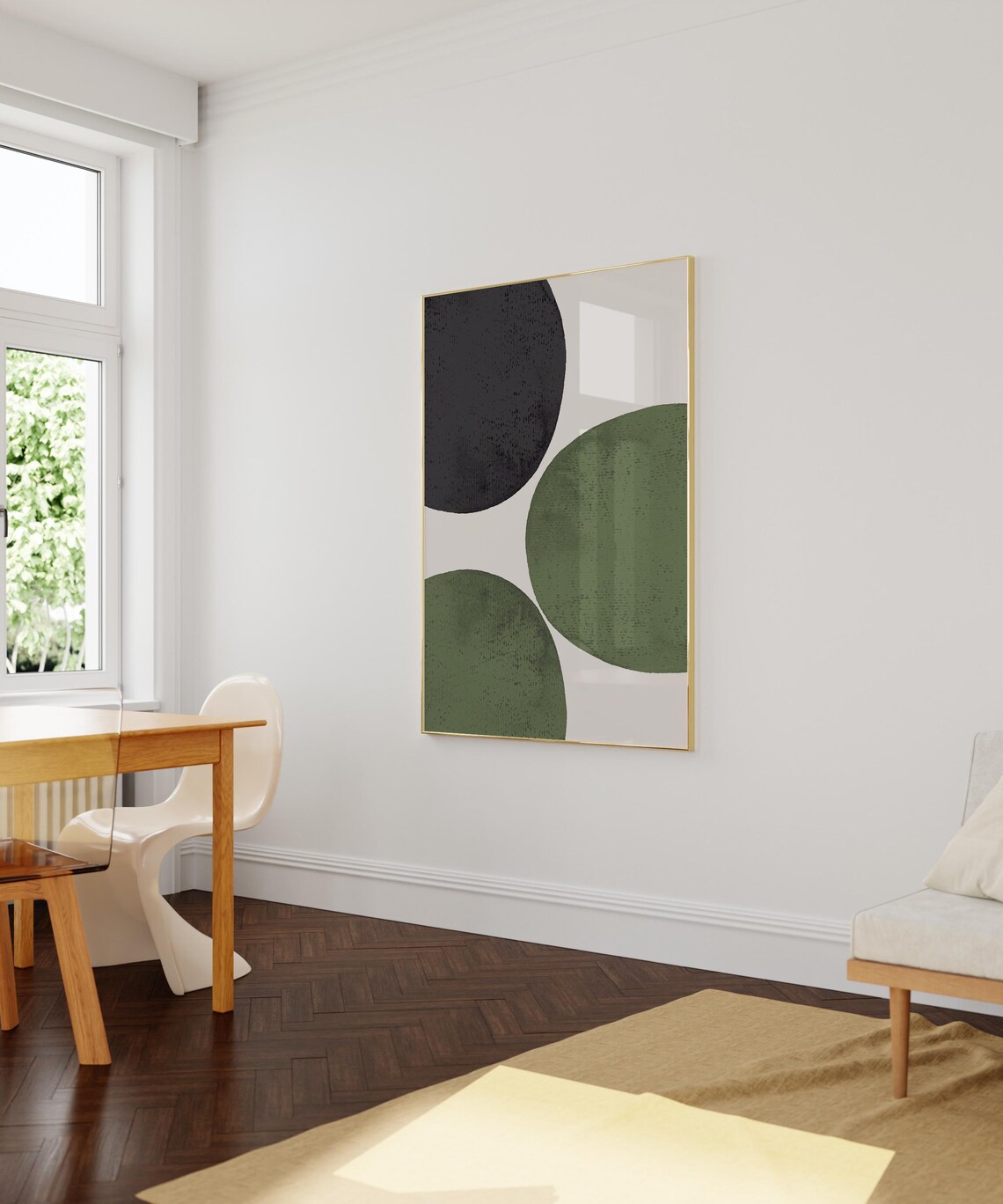 Modern Watercolor Abstract Mid-Century Art Print - Image 3