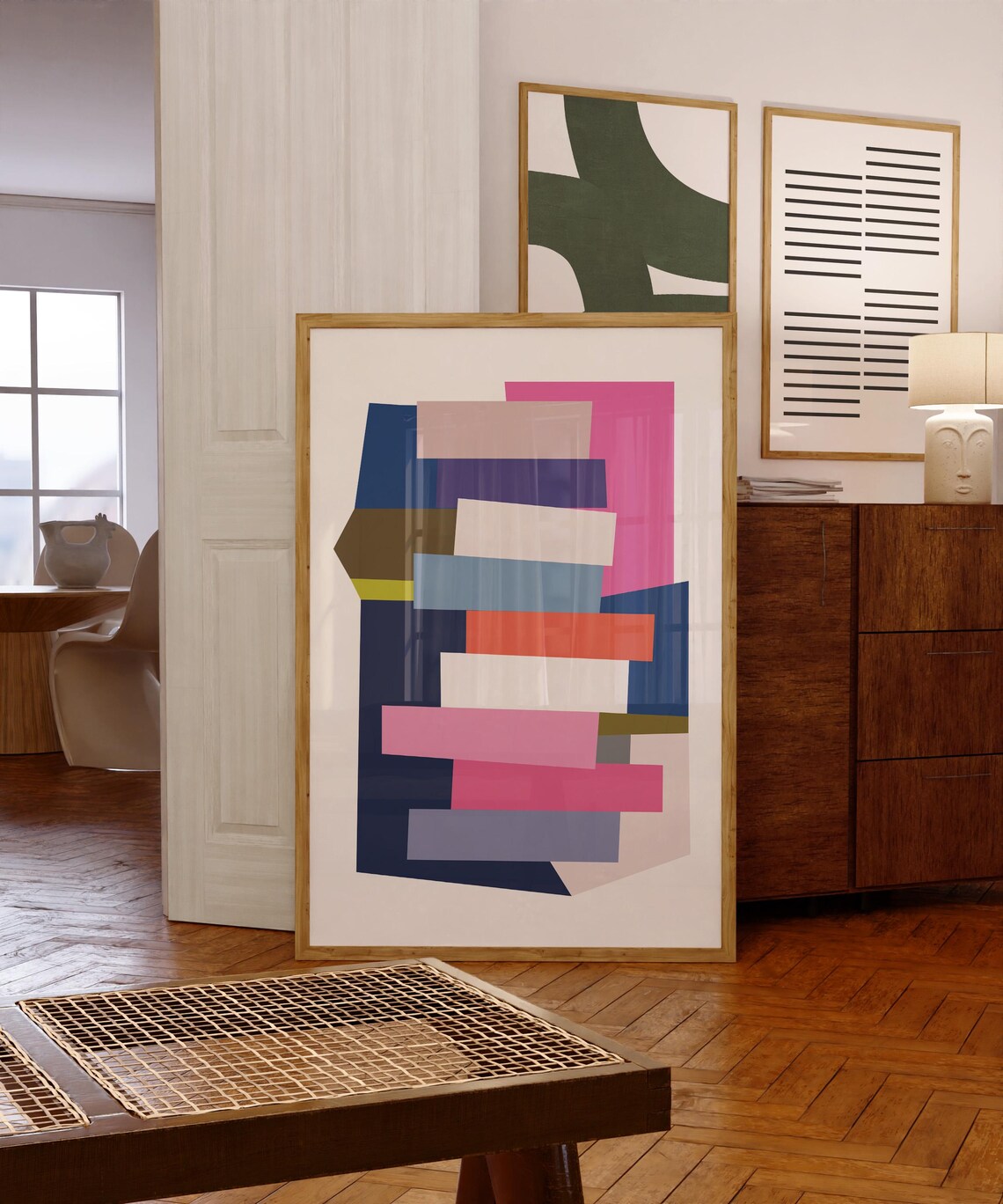 Modern Minimalist Mid-Century Shapes Art Print