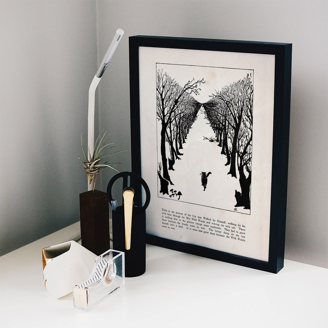 Rudyard Kipling Cat That Walked by Himself Wet Wild Woods Art Poster - Image 3