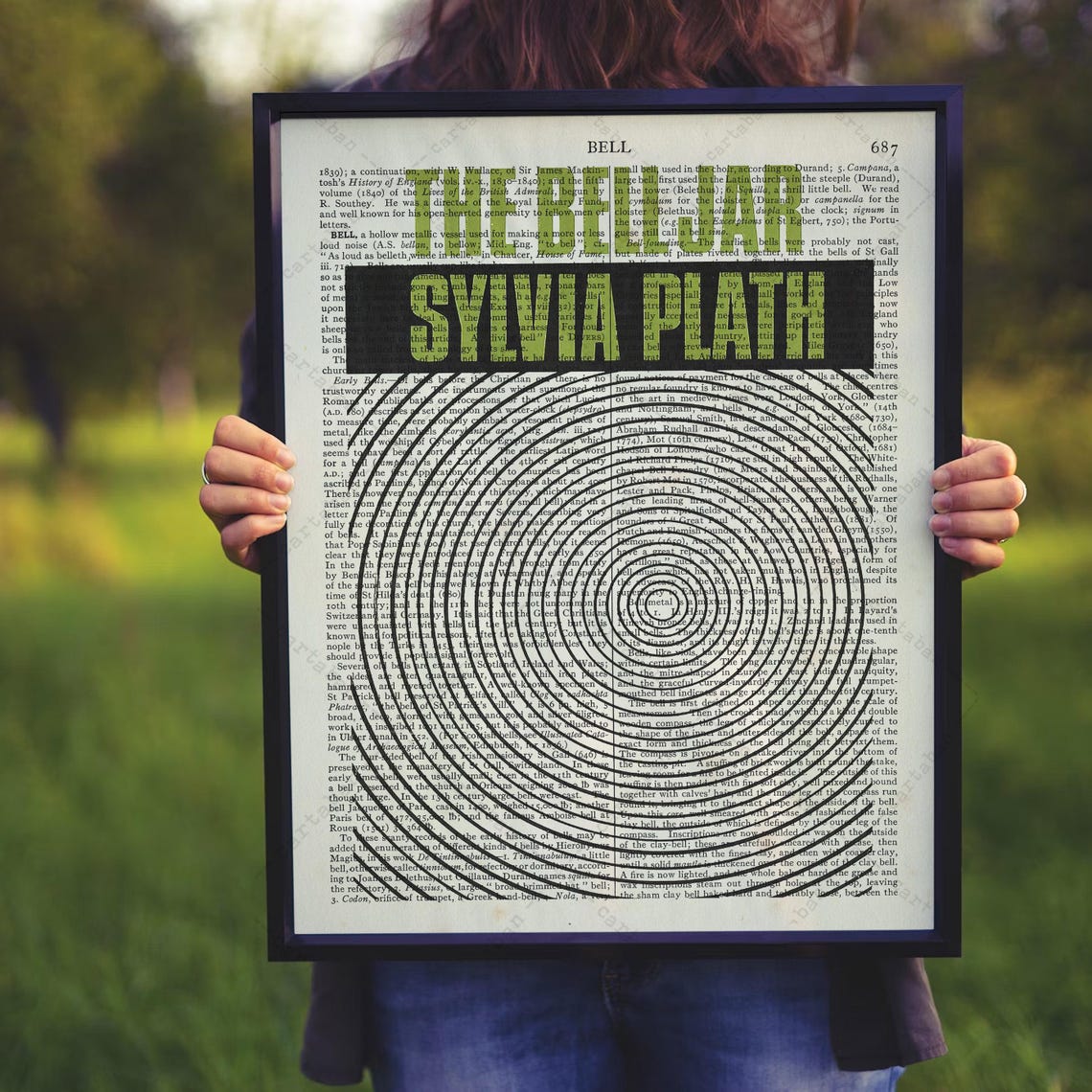 The Bell Jar Sylvia Plath Literary Dictionary Page Vintage Art Print - Image 4