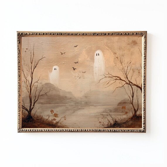 Spooky Landscape Halloween Art Print