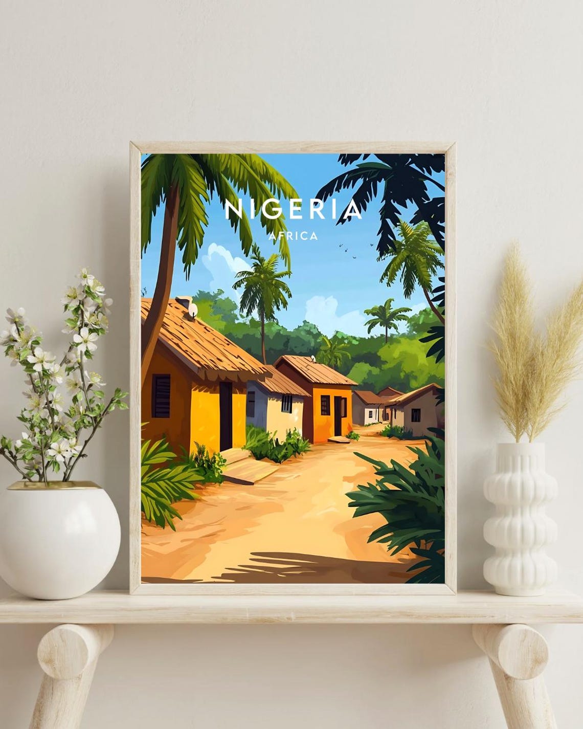 Nigeria Travel Print Africa Nigeria Poster Africa Poster Travel Wall Art Africa Print Nigeria Wall Art Nigeria Print Lagos Poster - Image 4