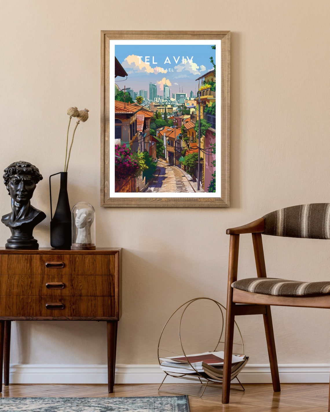 Tel Aviv Travel Print Israel Tel Aviv Poster Israel Poster Travel Wall Art Israel Print Tel Aviv Asia Israel Middle East Poster - Image 2