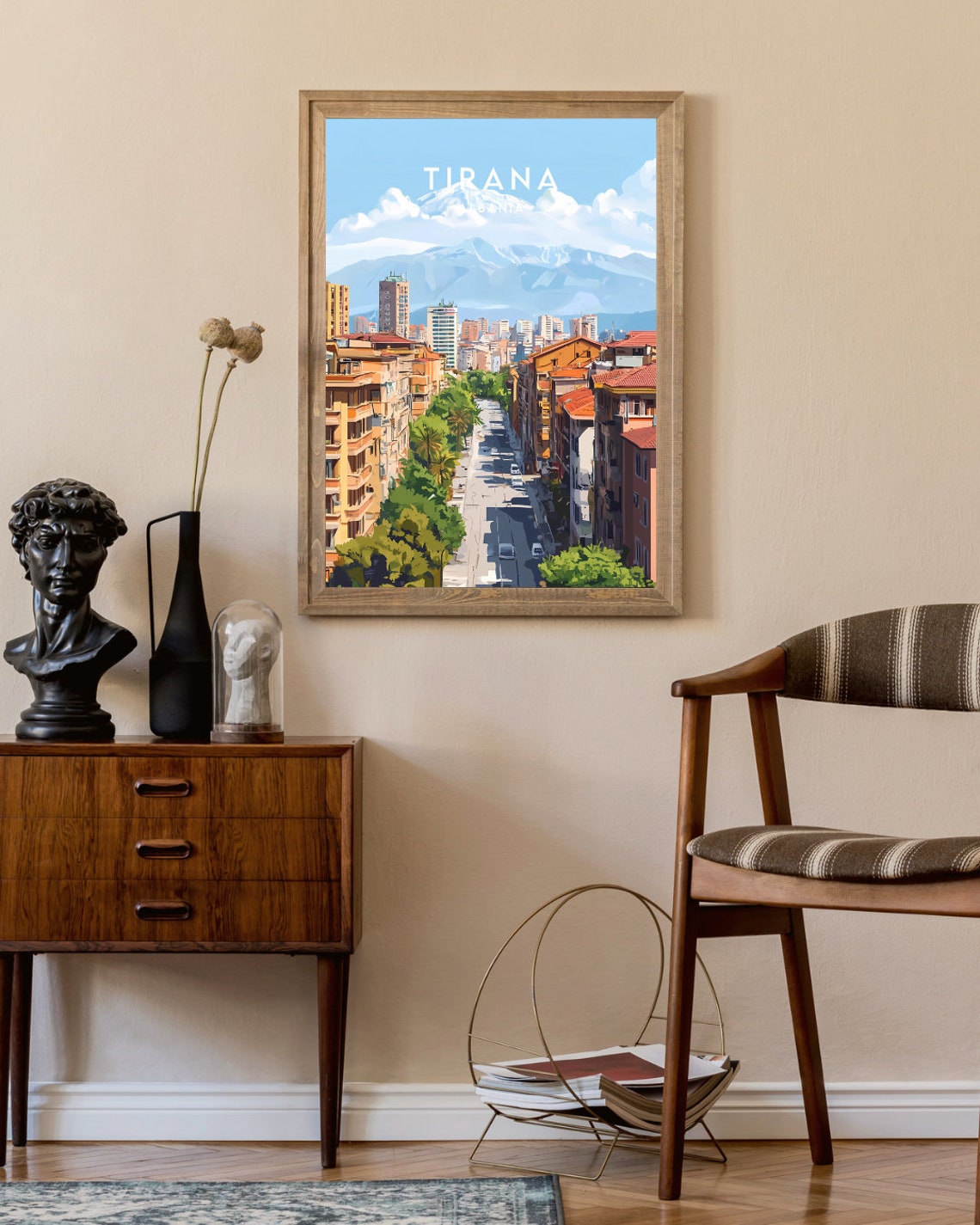 Tirana Travel Print Albania Tirana Poster Albania Poster Travel Wall Art Albania Print Poster Albania Art Europe Tirana Wall Art - Image 2
