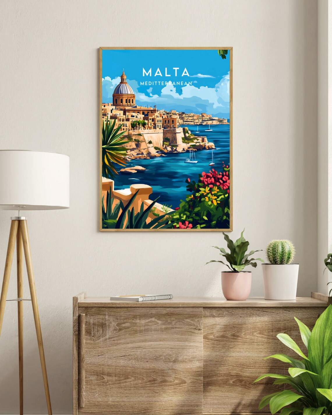 Malta Travel Poster, Valletta Europe Wall Art - Image 3