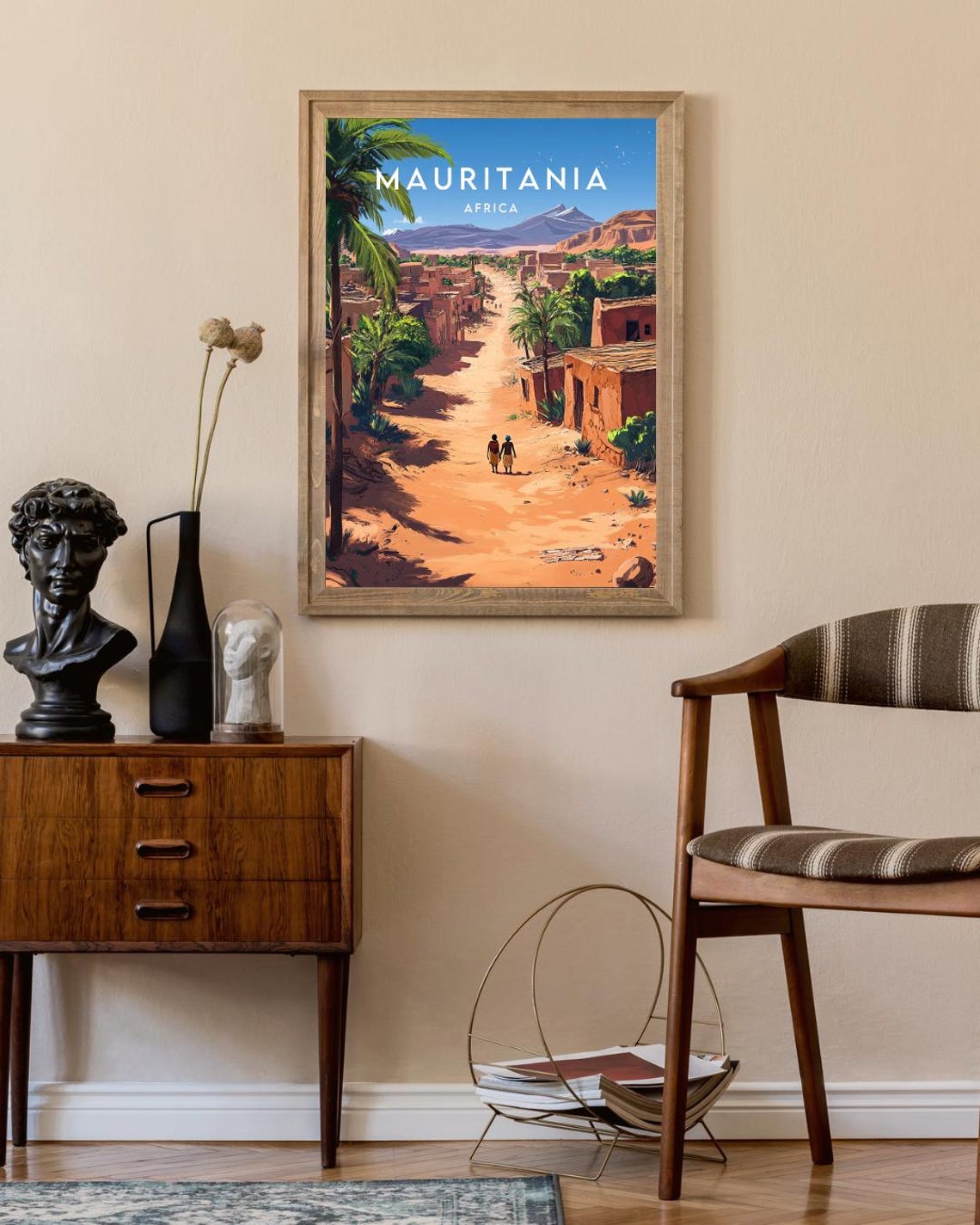 Mauritania Travel Print Africa Mauritania Poster Africa Poster Travel Wall Art Africa Print Mauritania Wall Art Mauritania Print - Image 2