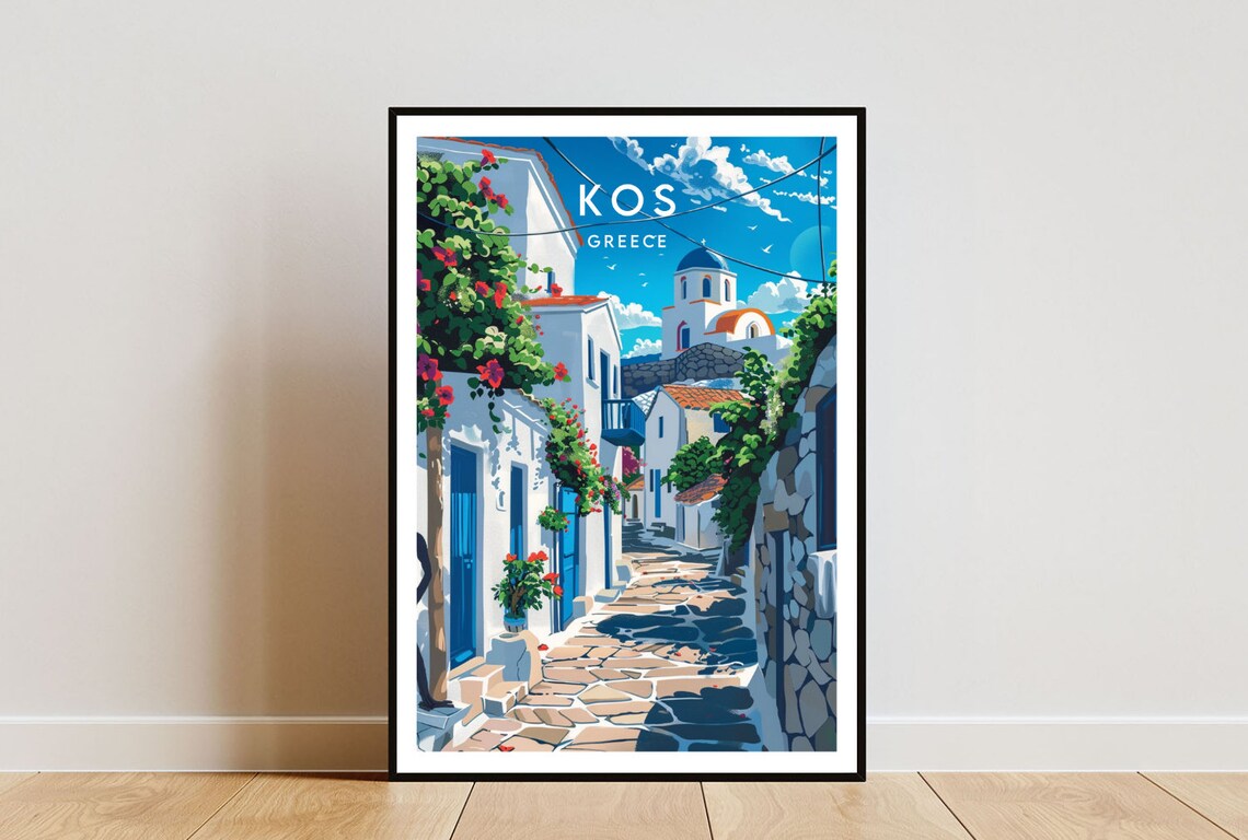 Kos Travel Print, Greece and Greek Islands Poster