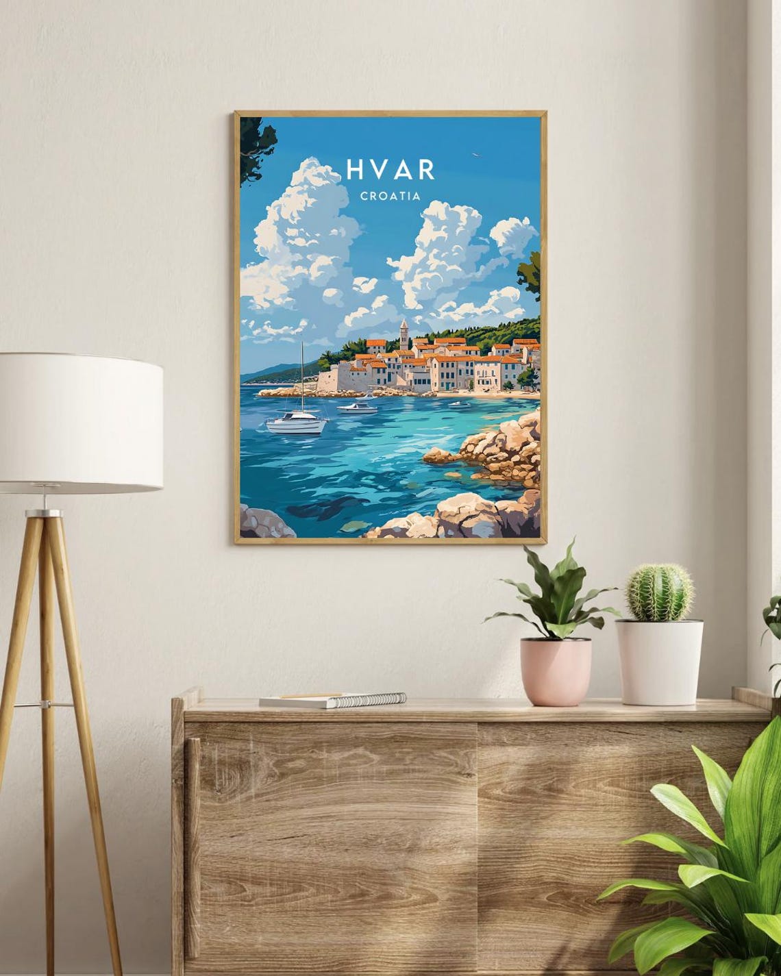 Hvar Travel Print Croatia Hvar Poster Croatia Poster Travel Wall Art Croatia Print Croatia Hvar Wall Art Croatian Print Hvar Print - Image 3