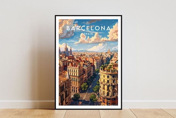 Barcelona Spain Travel Wall Art Poster