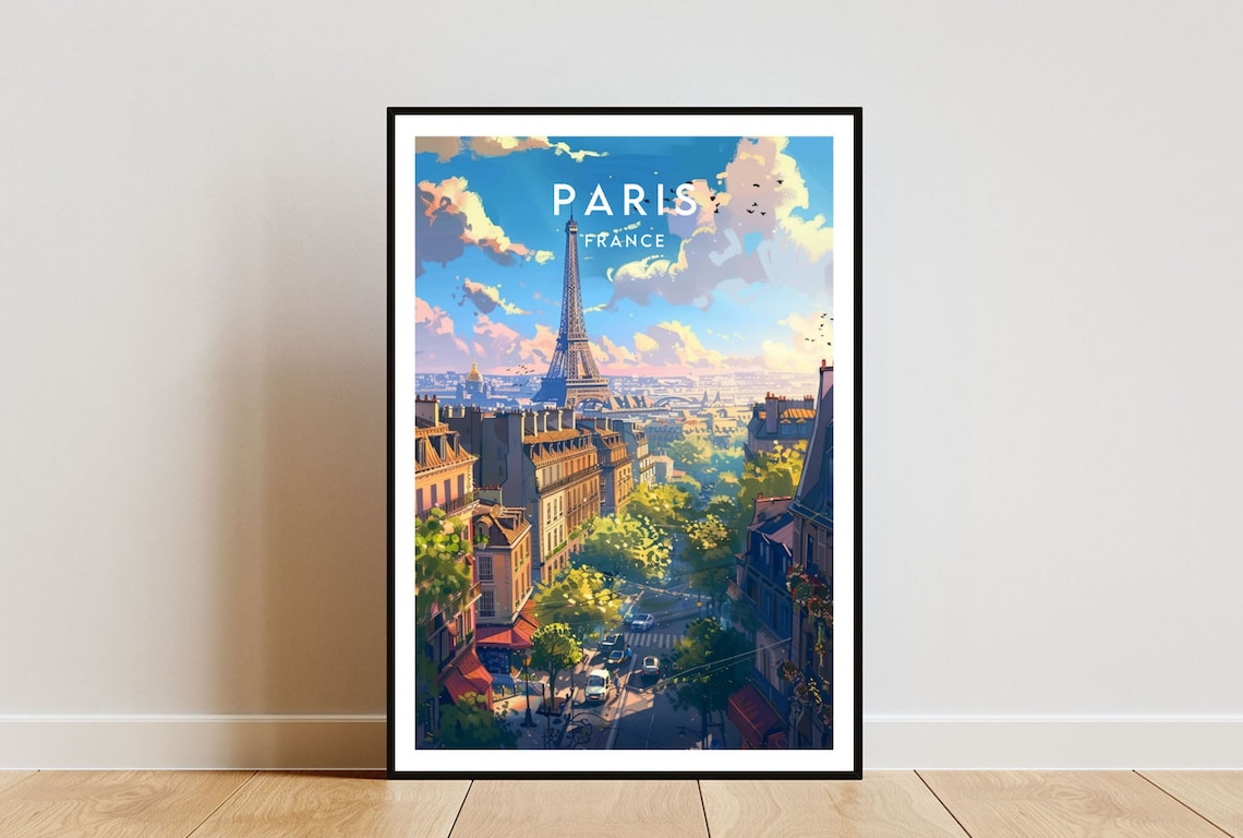 Paris Travel Print, France Europe Poster Art Print