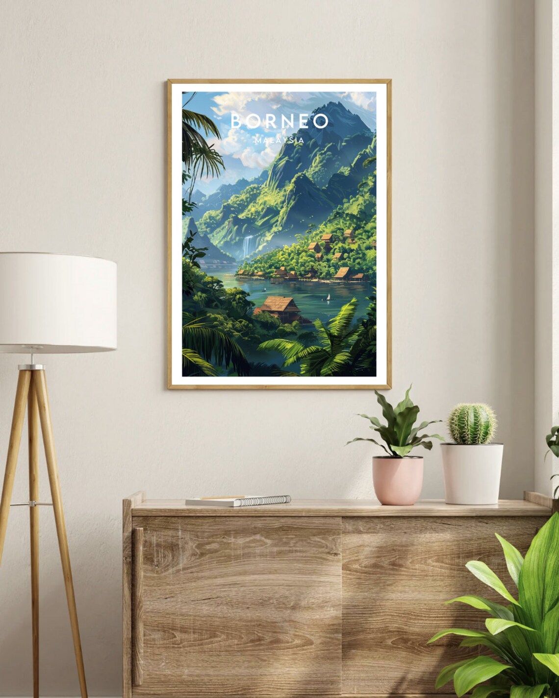 Borneo Travel Poster, Malaysia Travel Wall Art - Image 3