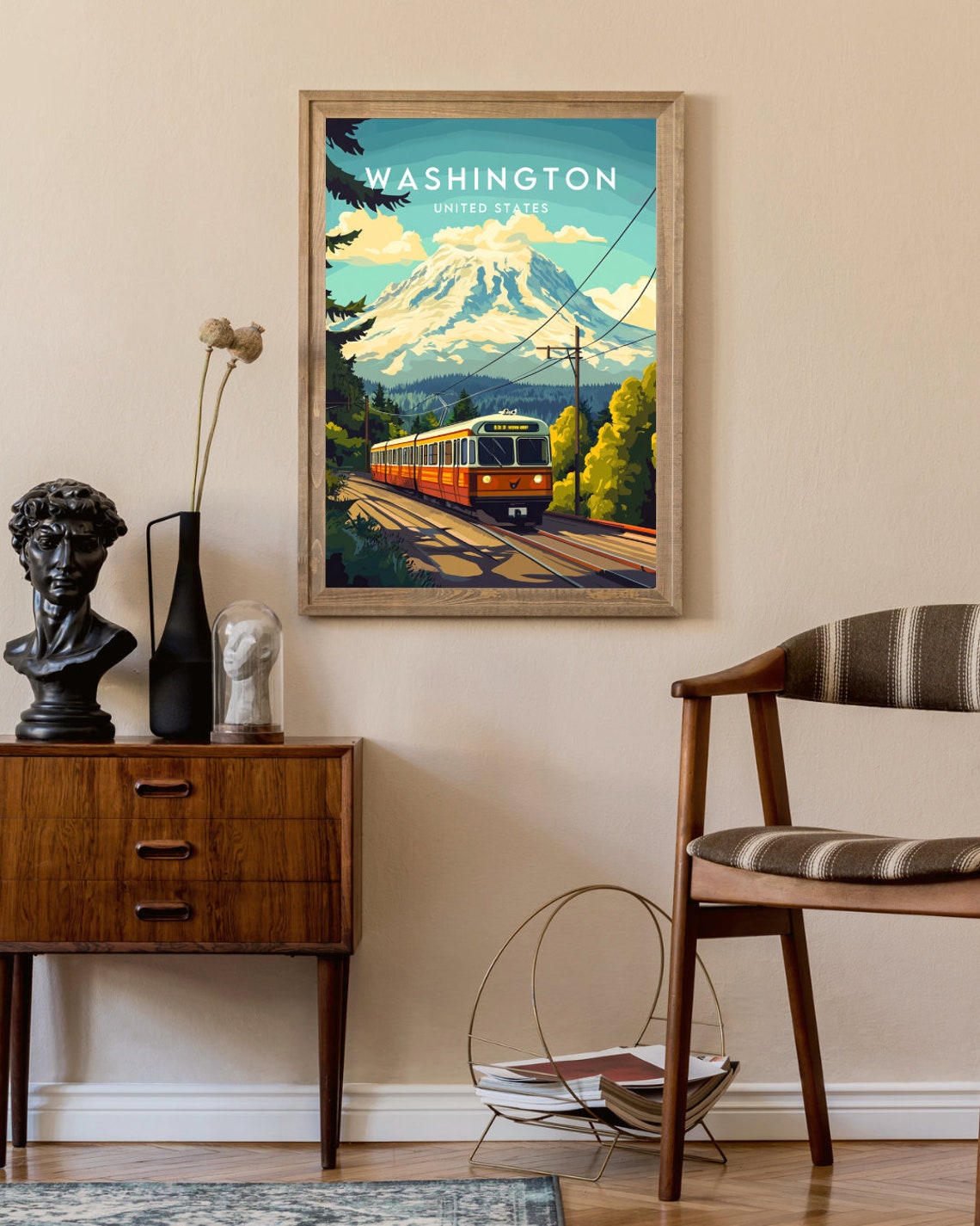 Washington Travel Print United States Washington Poster America Poster Travel Wall Art America Print Poster America Washington Usa - Image 2